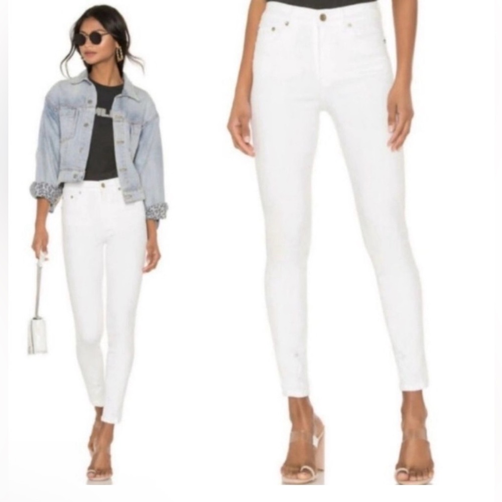 White High-Rise Skinny Jeans